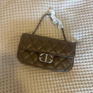 New Brown Quilted Leather Shoulder Bag